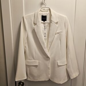 Dynamite Women's Ivory Single-Button Blazer